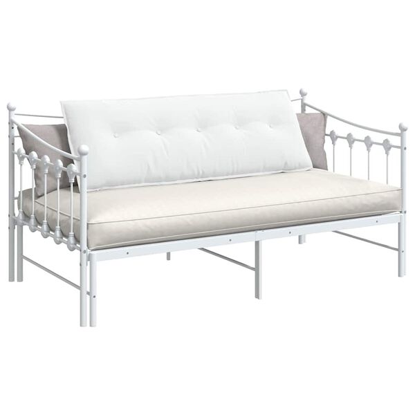 vidaXL Seljatugi padi Valge 140 x 19 x 50 cm kangas