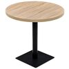 vidaXL &uuml;mmargune bistroolaud MDF ja teras 80 x 75 cm, tammev&auml;rvi