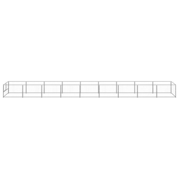 vidaXL koeraaedik, hõbe, 9 m², teras