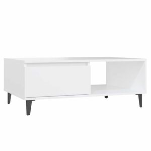 vidaXL kohvilaud, valge, 90x60x35 cm, puitlaastplaat