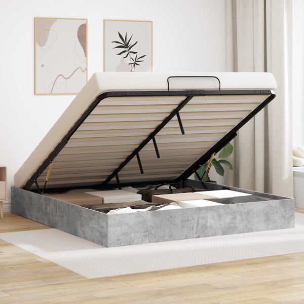 vidaXL Ottomani voodiraam BetoonHall 160 x 200 cm T&ouml;&ouml;deldud puit