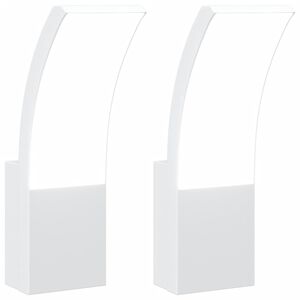 vidaXL &otilde;ue LED-seinavalgustid 2 tk, valge, survevalatud alumiinium