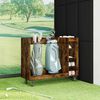 vidaXL Golfikapp rattaga Suitsetatud tamm 120 x 45 x 98 cm
