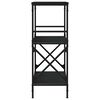 vidaXL raamaturiiul 3-korruseline, must, 59 x 35 x 90,5 cm, tehispuit