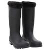 vidaXL eemaldatava voodriga kummikud, must, suurus 44, PVC