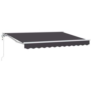 vidaXL Kailastud raam Antratsiit 250 x 200 cm Pol&uuml;ester PU-kattega