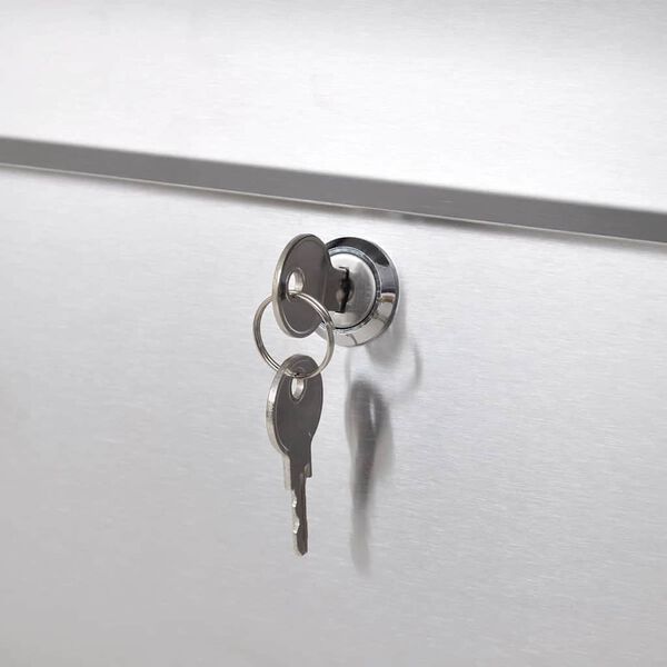 Kaks alusel postkasti, roostevabast terasest