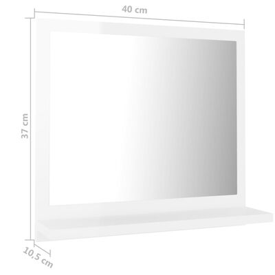 vidaXL vannitoa peeglikapp valge 40x10,5x37 cm puitlaastplaat