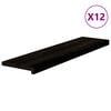 vidaXL trepiastmed 12 tk, pruunmust, 100x30x2 cm, tammepuit