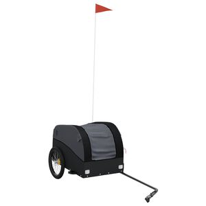 vidaXL jalgratta haagis, must, 30 kg, raud