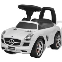 Mercedes Benz lükatav laste mänguauto valge