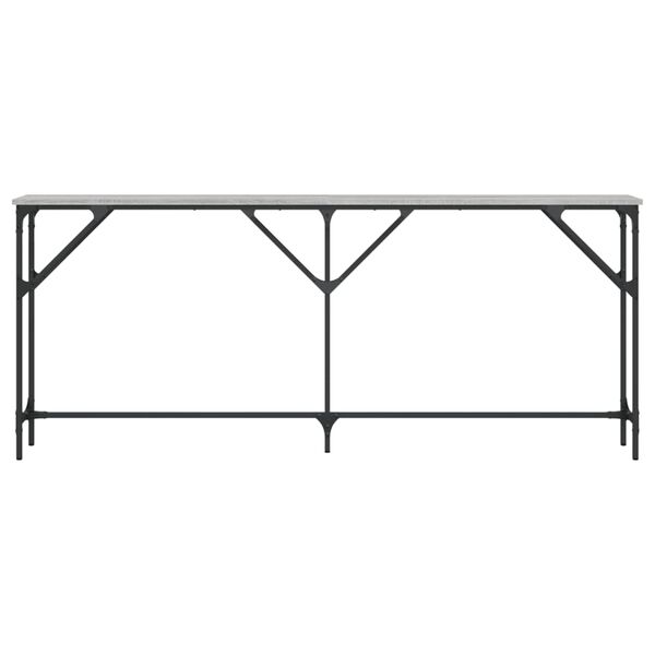 vidaXL konsoollaud, hall Sonoma tamm, 180 x 23 x 75 cm, tehispuit