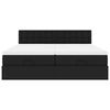 vidaXL ottomani voodi madratsitega &LEDi, must, 160x200 cm, kunstnahk
