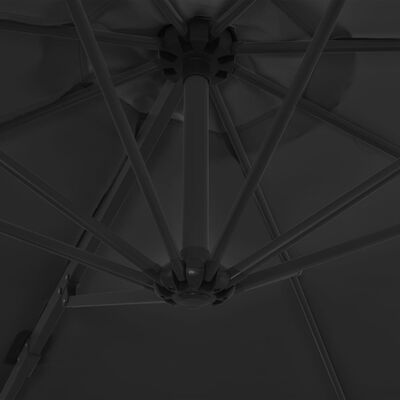 vidaXL konsooldisainiga päikesevari, teraspost, antratsiit, 300 cm