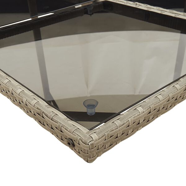 vidaXL 11-osaline aia s&ouml;&ouml;gim&ouml;&ouml;bli komplekt patjadega, hall, pol&uuml;rotang