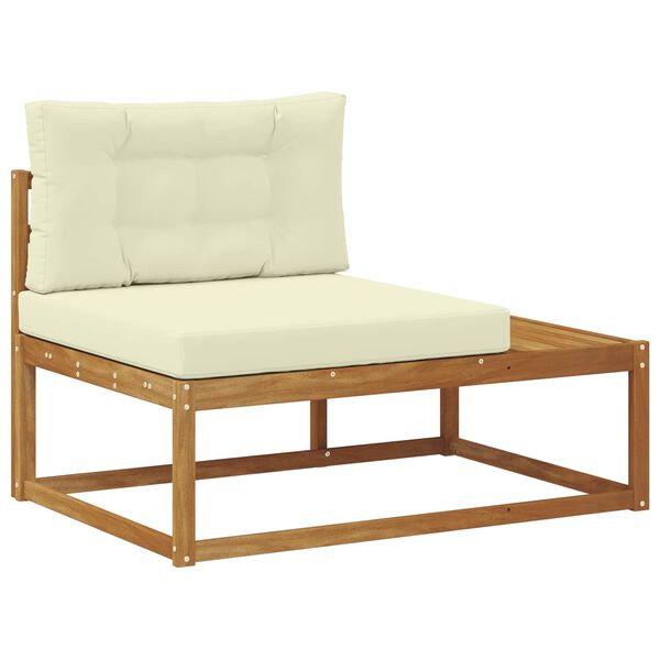 vidaXL V&auml;li diivanikomplekt padjaga 2 T&uuml;kk Looduslik ja kreem