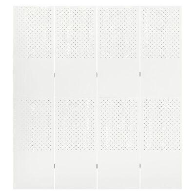 vidaXL 4 paneeliga ruumijagaja, valge, 160 x 180 cm