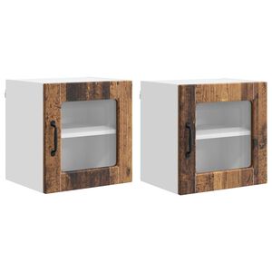 vidaXL N&otilde;udepesumasina paneel riiuliga 2 pcs Vana puit 40 x 31 x 40 cm
