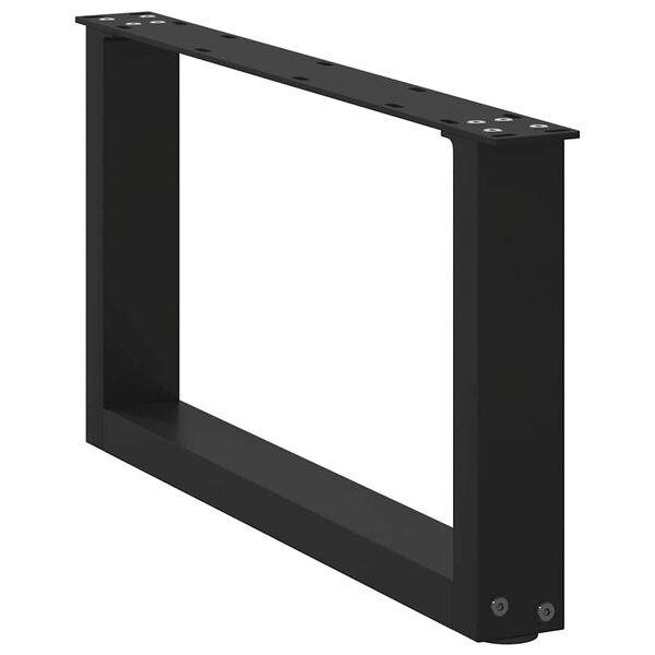 vidaXL kohvilaua jalad U-kujulised 2 tk mustad 70 x (30-31) cm terasest