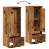 vidaXL kõrge kapp, vana puit, 36 x 35,5 x 103,5 cm, tehispuit