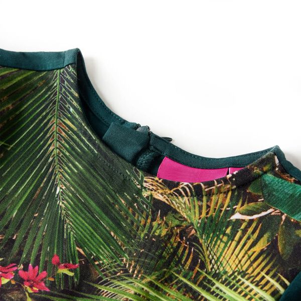 Pikkade varrukatega laste kleit, tumeroheline, 104