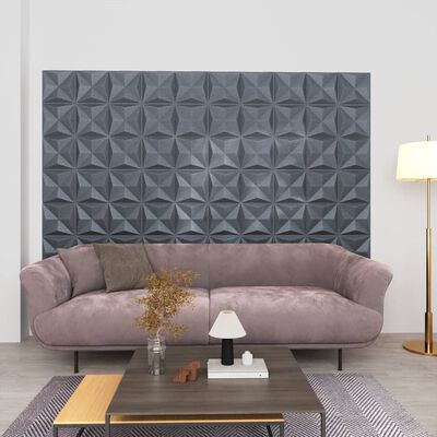 vidaXL 3D seinapaneelid, 48 tk, 50x50 cm, origamivalge, 12 m²