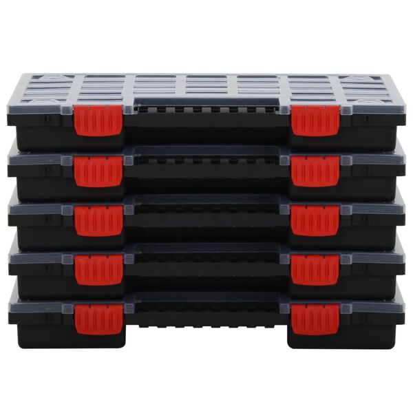 vidaXL sorteerimiskastid 10 tk, 40 x 30 x 5 cm, pol&uuml;prop&uuml;leen