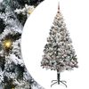 vidaXL Tehisj&otilde;ulupuu koos alusega Valge 240 cm PVC ja Teras ja Plast