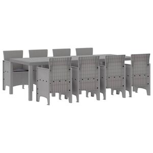 vidaXL Aia s&ouml;&ouml;gilaudade komplekt 9 pcs Valge Polt rattan
