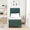 vidaXL LED Box Spring Voodi peaga Tume rohelise 80 x 200 cm kangas