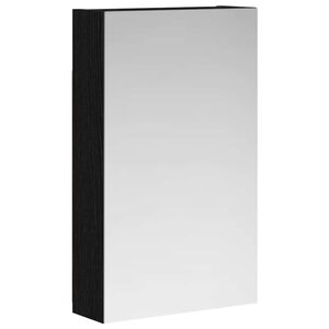 vidaXL Vannitoa peeglikapp Must tamm 30 x 10,5 x 50 cm Tehispuit