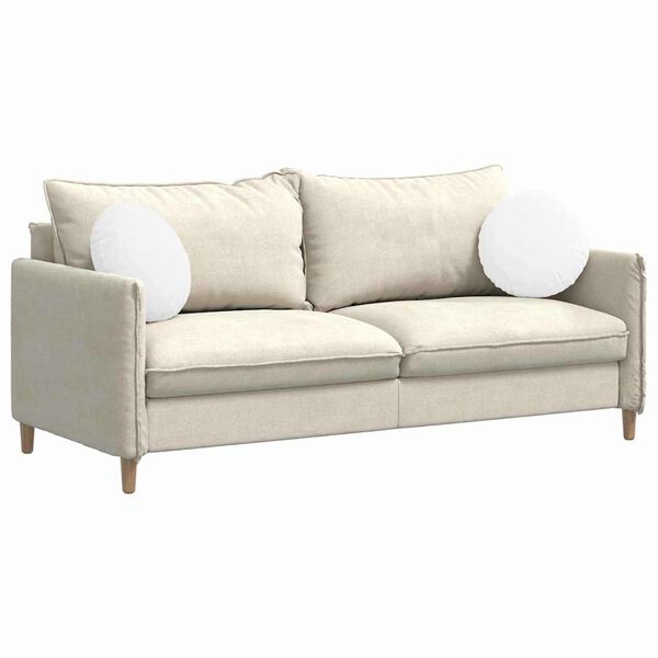 vidaXL Istumispatjad 2 pcs Valge &Oslash;40 x 13 cm kangas