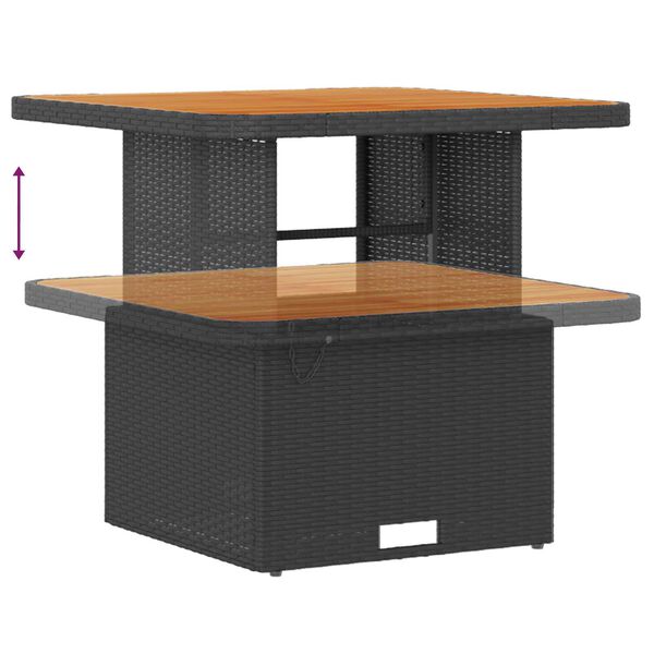 vidaXL Aia Diivanikomplekt padjaga 13 pcs Must polürotang