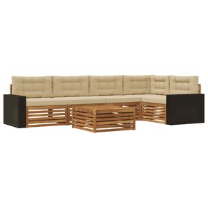 vidaXL V&auml;li diivanikomplekt 6 pcs Looduslik ja beež 79 x 79 x 37 cm