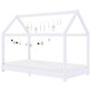 vidaXL lastevoodi raam valge, männipuit, 70 x 140 cm