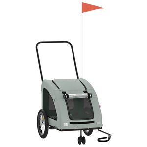 vidaXL lemmiklooma ratta j&auml;relk&auml;ru, hall, oxford kangas/raud