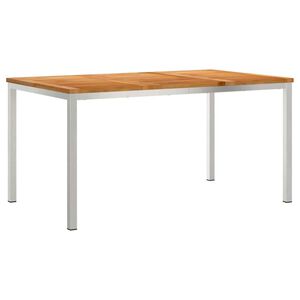 vidaXL S&ouml;&ouml;gilaud 150x90x75 cm Puit ja Roostevaba Teras