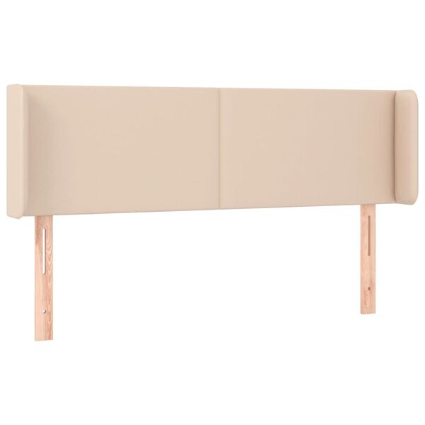 vidaXL voodipeats servadega, cappuccino, 147x16x78/88 cm, kunstnahk