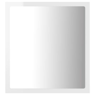 vidaXL LED vannitoa peeglikapp, kõrgläikega valge, 40x8,5x37cm, akrüül
