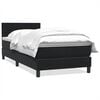 vidaXL Box Vedruvoodi Madratsiga Must 80x210 cm samet
