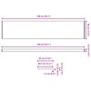 vidaXL Akna aluskate Must puitstriibuga 140 x 30 x 4,5 cm PVC