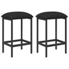 vidaXL Baaritool 2 pcs Must 40 x 32 x 74 cm Tehispuit