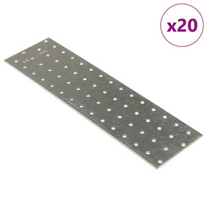 vidaXL naelutusplaadid 20 tk, 2 mm, 300x80 mm, tsingitud teras