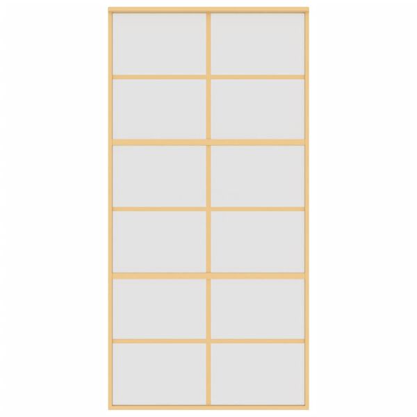 vidaXL liuguks, kuldne, 102,5x205 cm, matt ESG-klaas ja alumiinium