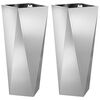 vidaXL Taimekast 2 pcs H&otilde;bedane 30 x 30 x 75 cm Tsinkteras