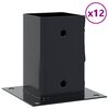 vidaXL postialused ruudukujulised 12tk, 91x91 mm, pulberv&auml;rvitud teras
