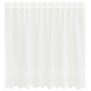 vidaXL Lina Kardin kardinatega Lilled Valge 80 x 150 cm Pol&uuml;ester