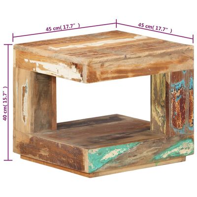 vidaXL kohvilaud, 45 x 45 x 40 cm, taastatud puit