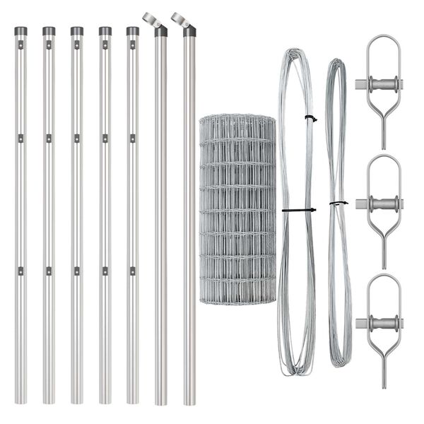 vidaXL Aed koos postiga H&otilde;bedane 0,8 x 25 m Terased ja PVC