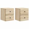 vidaXL Seinale kinnitatav &ouml;&ouml;tis 2 tk Sonoma tamm 34,5 x 33 x 40 cm